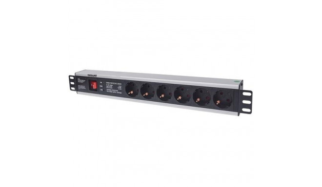 Intellinet 19&quot; 1.5U Rackmount 6-Way Power Strip - German Type&quot;, With On/Off Switch