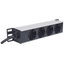 Intellinet 10&quot; 1U Rackmount 4-Way Power Strip - German Type&quot;, With Power Indicator