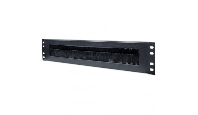 Intellinet 19&quot; Cable Entry Panel, 2U, with Brush Insert, Black