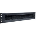 Intellinet 19&quot; Cable Entry Panel, 2U, with Brush Insert, Black