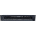 Intellinet 19&quot; Cable Entry Panel, 2U, with Brush Insert, Black