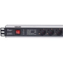 Intellinet 19&quot; 1.5U Rackmount 6-Way Power Strip - German Type&quot;, With On/Off Switch