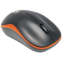 Manhattan Success Wireless Mouse, Black/Orange, 1000dpi, 2.4Ghz (up to 10m), USB, Optical, Three But