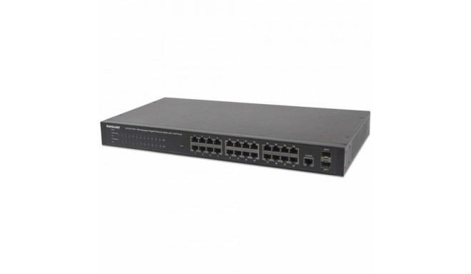 Intellinet 24-Port Gigabit Ethernet PoE+ Web-Managed Switch with 2 SFP Ports, 24 x PoE ports, IEEE 8