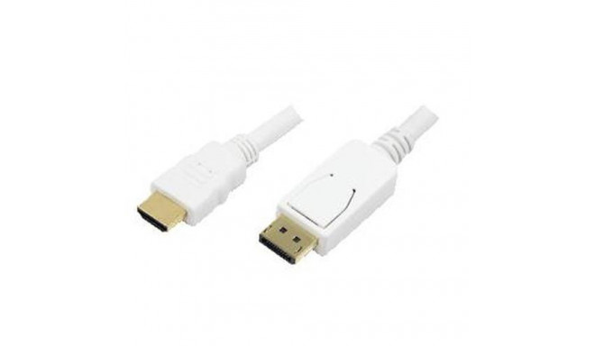 LogiLink 2m, HDMI-DP DisplayPort White