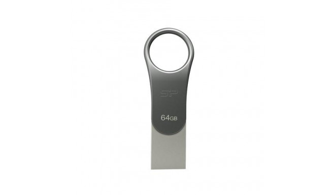 Silicon Power Mobile C80 USB flash drive 64 GB USB Type-A / USB Type-C 3.2 Gen 1 (3.1 Gen 1) Titaniu