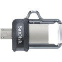 SanDisk Ultra Dual m3.0 USB flash drive 64 GB USB Type-A / Micro-USB 3.2 Gen 1 (3.1 Gen 1) Black, Si