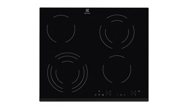 Electrolux EHF6343FOK hob Black Built-in 60 cm Ceramic 4 zone(s)