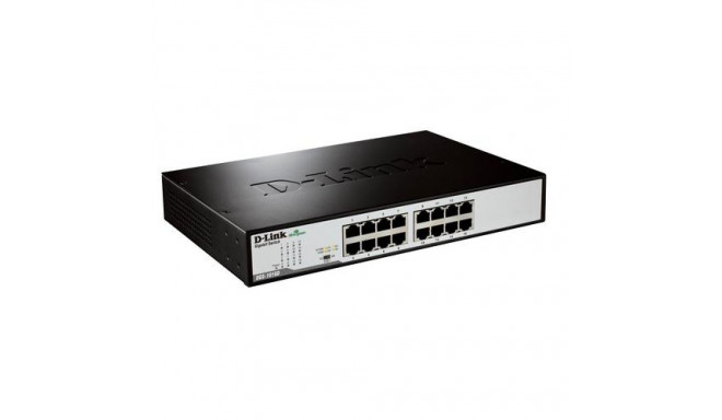 D-Link DGS-1016D/E network switch Unmanaged Black, Metallic