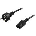 Deltaco DEL-111M power cable Black 5 m C13 coupler