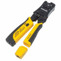 Intellinet Universal Modular Plug Crimping Tool and Cable Tester, 2-in-1 Crimper and Cable Tester: C