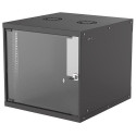 Intellinet Network Cabinet, Wall Mount (Basic), 9U, Usable Depth 500mm/Width 485mm, Black, Flatpack,