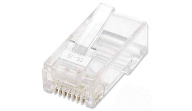 Intellinet RJ45 Modular Plugs, Cat5e, UTP, 3-prong, for solid wire, 15 µ gold plated contacts, 100 p