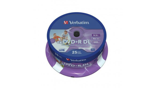 Verbatim 43667 blank DVD 8.5 GB DVD+R DL 25 pc(s)