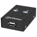 Manhattan USB-A Automatic Sharing Switch, 2x USB-B Ports, 480 Mbps (USB 2.0), Dual Control (Auto-Sen