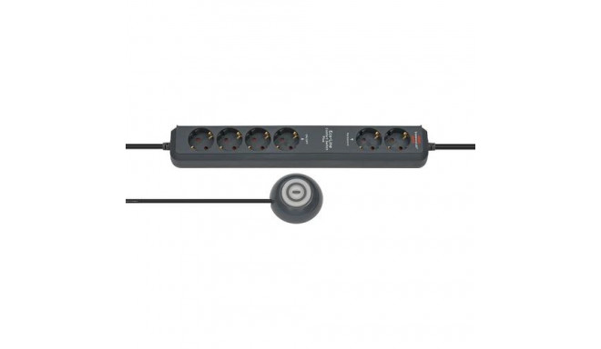 Brennenstuhl Eco-Line Comfort Switch power extension 2 m 6 AC outlet(s) Anthracite