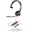 "HP Poly Blackwire 3310 Monaural Microsoft Teams Certified USB-C Headset +USB-C/A Adapter (212703-01