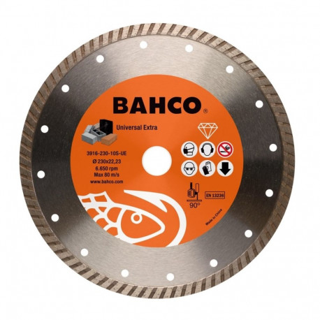 Bahco teemantketas turbo diamond cutting blade – 230mm x 3.2mm x 22.23mm, turbo diamond rim, dry and