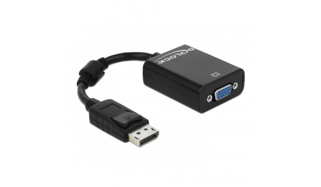 Delock AV Adapter DisplayPort - D-Sub (VGA) black (61848)