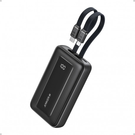 Anker Power Bank A1680G11 10000 mAh USB-C 30W, Lightning 27W integreeritud USB-C ja Lightning kaabli