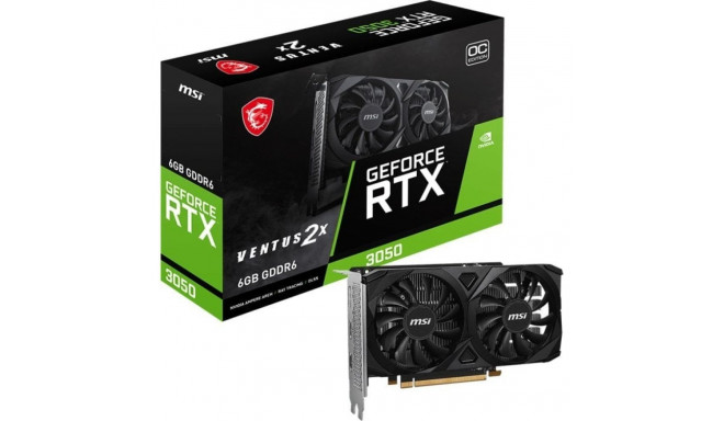 Graafikakaart MSI GeForce RTX 3050 VENTUS 2X E 6G OC
