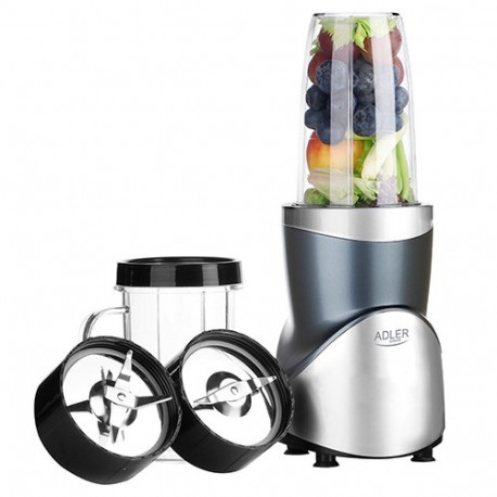 Adler blenderi smuuti komplekt AD 4084 lauapealne 1200 W BPA-vaba kann 0,3+0,5+0,5+0,7 l jääpurustus