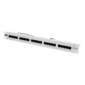 ISDN 19" 25x RJ45 (8P4C) Patch Panel, LSA Level, Cat3, Unshielded, 1U, Grey