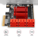 AXAGON PCES-SA6 PCIe kontroller 6x int