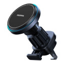 Joyroom car phone holder with wireless charger (MagSafe compatible) with air vent fan - black (JR-ZS