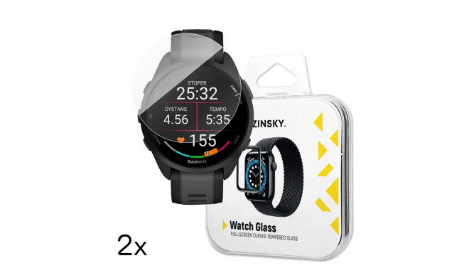 Wozinsky Full Glue Tempered Glass for Garmin Forerunner 165 (2 pcs.)
