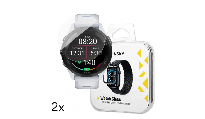 Wozinsky Full Glue Tempered Glass for Garmin Forerunner 265S 46mm (2 pcs.)