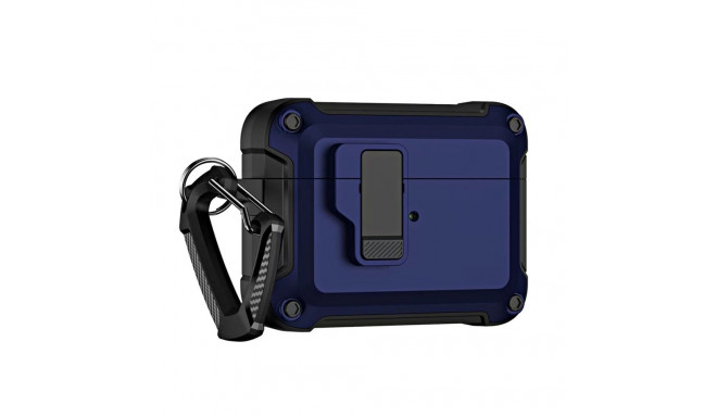 Airpods 4 Pro Armor Case with Carabiner - Blue