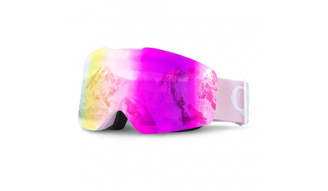 Qunature Pink Frameless Ski Goggles - Pink