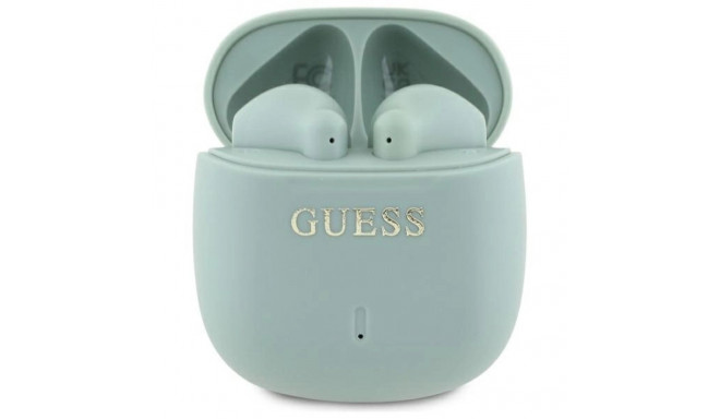 Guess Bluetooth headphones GUTWSJ14ESGN TWS + docking station green/green Printed Classic Logo