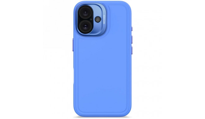 Decoded AntiMicrobial Silicone Stacks Backcover Case with MagSafe for iPhone 16 - Blue