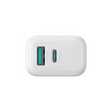 Joyroom JR-TCF21 network charger USB-C / USB-A 20W PD / QC 3.0 - white