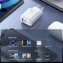 Joyroom JR-TCF21 network charger USB-C / USB-A 20W PD / QC 3.0 - white
