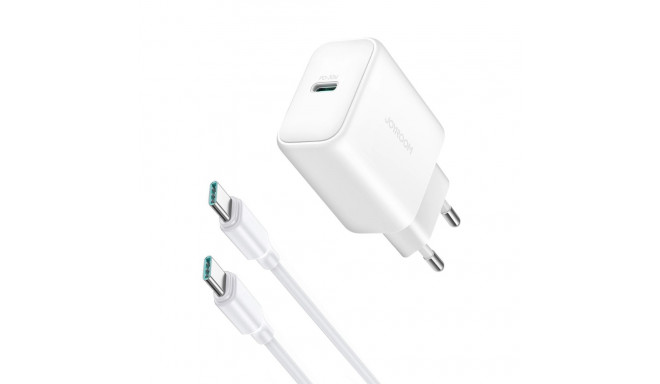 Joyroom JR-TCF24 USB-C PD 30W QC SFC network charger - white + 1m USB-C cable