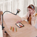 Joyroom JR-ZS389 holder with flexible arm for a desk phone - black