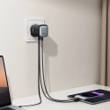 Joyroom JR-TCL02 65W USB-A USB-C GaN charger with built-in USB-C cable - black