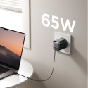 Joyroom JR-TCL02 65W USB-A USB-C GaN charger with built-in USB-C cable - black