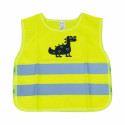Laste kollane helkurvest dinosaurusega amio-03936