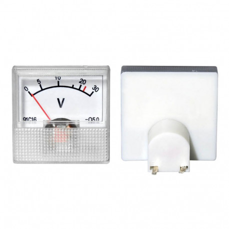 51-630# analoog voltmeeter ruudukujuline mini 30v