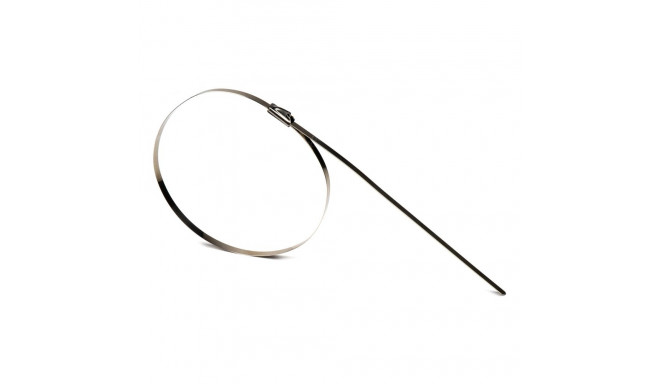 Opaski zaciskowe metalowe ze stali nierdzewnej 7.9x400mm 100 szt. amio-04326