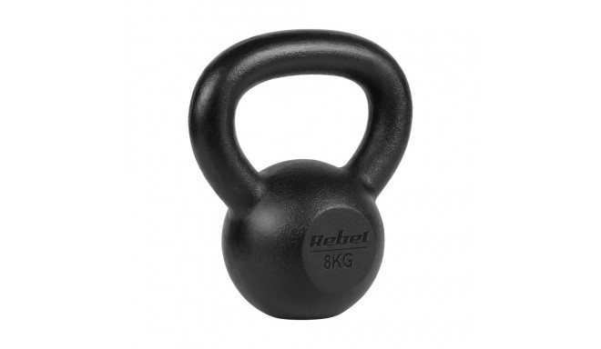 Kettlebell żeliwny 8kg, REBEL ACTIVE