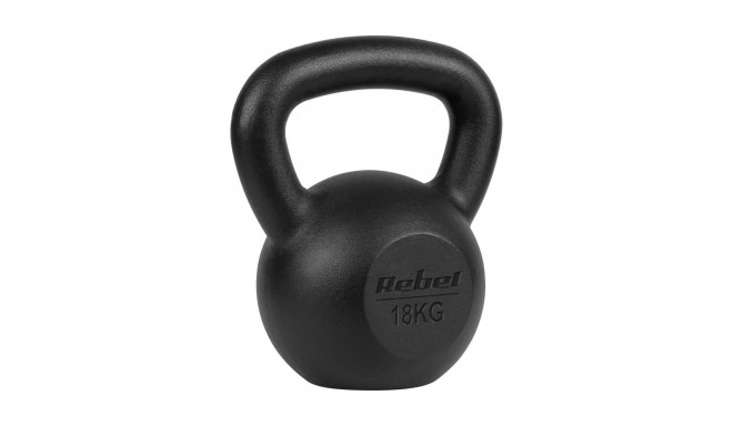 Kettlebell żeliwny 18kg, REBEL ACTIVE