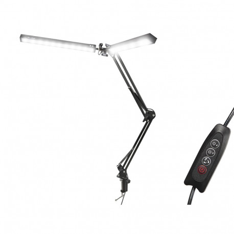 44-166# Lampka biurkowa led lb-21 czarna" podwójna