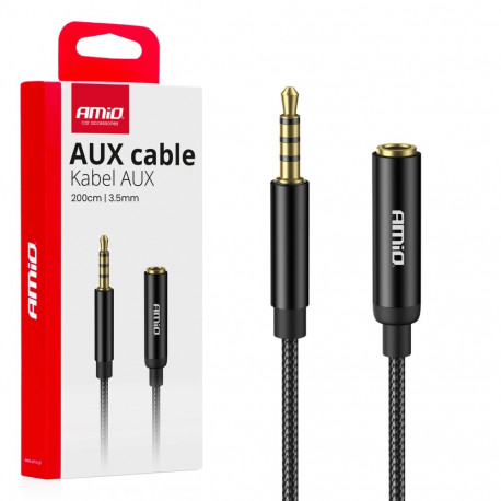 audio pikenduskaabel aux mini jack 3.5mm 2m amio-04296