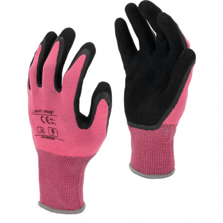 roosa-mustad latekskindad l212007p, kaart, "7", ce, lahti