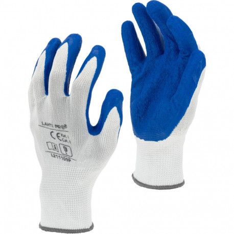 Lateksist tumesinised-valged kindad l211107p, 12 paari, "7", ce, lahti